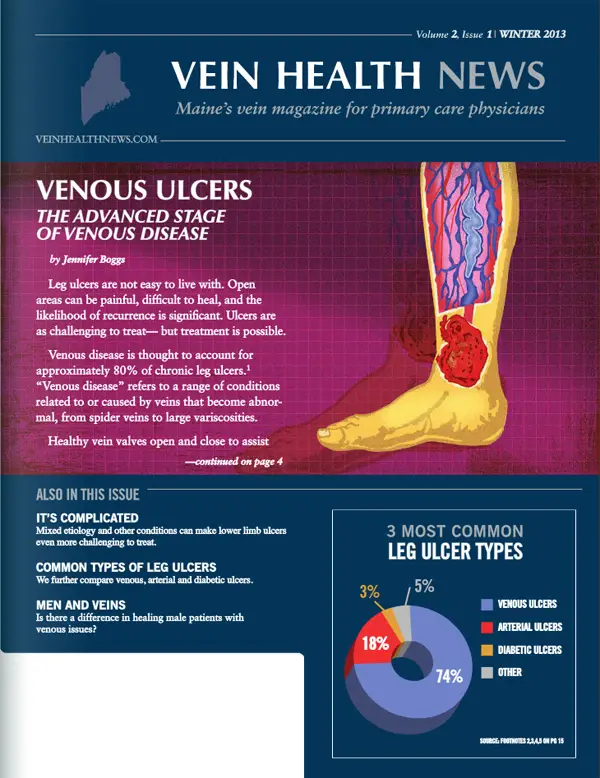 Vein Health News Cover: Venous Ulcer Treatment