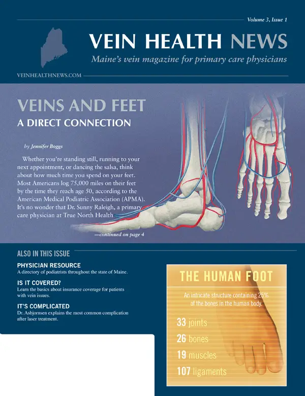 Vein Health News Cover: Veins and Feet Connection