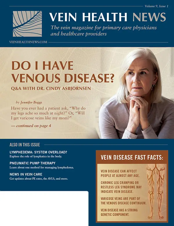 Vein Health News Cover: Venous Disease Q&A